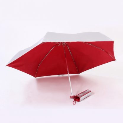 UMB0061 21" UV Mini Palm-size Foldable Umbrella - Red