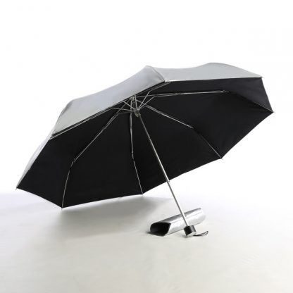 UMB0068 – 21″ 3 Fold Windproof UV Umbrella - Black