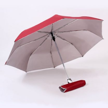 UMB0069 - 21" Auto Open and Close Foldable UV Umbrella - Red