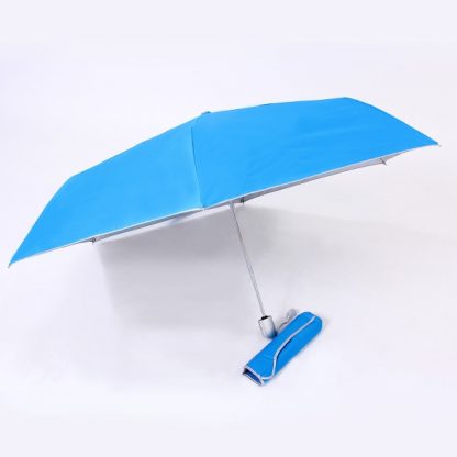 UMB0097 – 21″ Auto Open and Close Foldable UV Umbrella - Light Blue