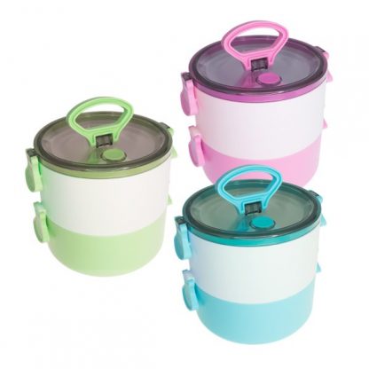 LSP0515 Two Tier Lunch Box with 2-in-1 Fork & Spoon