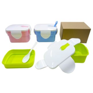 LSP0546 Two Tier Rectangular Lunch Box with Spoon