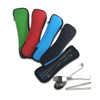 LSP0576 Cutlery Set in Neoprene Pouch