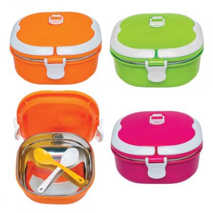 LSP0586 Stainless Steel 1 Tier Lunch Box with Spoon