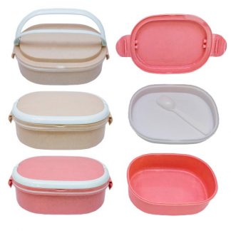 LSP0593 Wheat Fiber Lunch Box with Spoon
