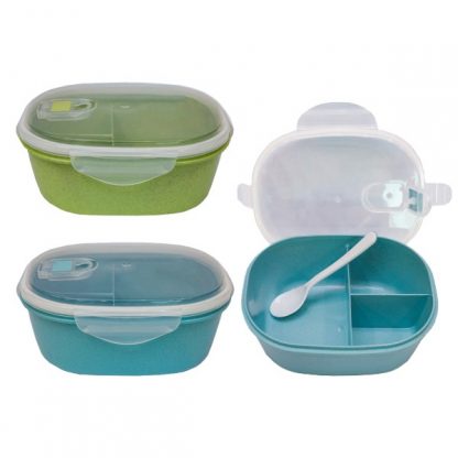 LSP0594 Wheat Fiber Lunch Box with Spoon