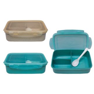 LSP0596 Wheat Fiber Lunch Box with Spoon