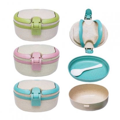 LSP0598 Wheat Fiber Lunch Box with Spoon