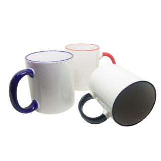 MGS0536 2-Tone Transfer White Mug with Box - 12oz