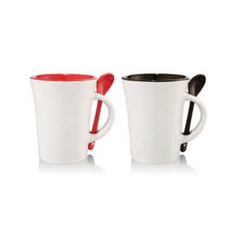 MGS0537 Ceramic Mug with Spoon - 10oz