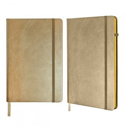 ORN0257 A5 Metallic Notebook - Gold