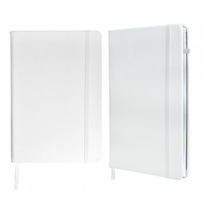 ORN0257 A5 Metallic Notebook - White