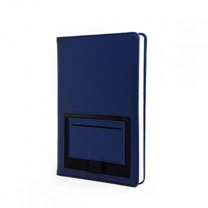 ORN0259 A5 Hard Cover Notebook with Front Card & Pen Slot - Royal Blue