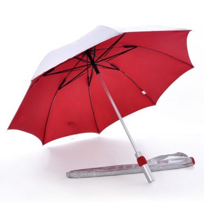 UMB0100 24″ Auto Open UV Long Umbrella - Red
