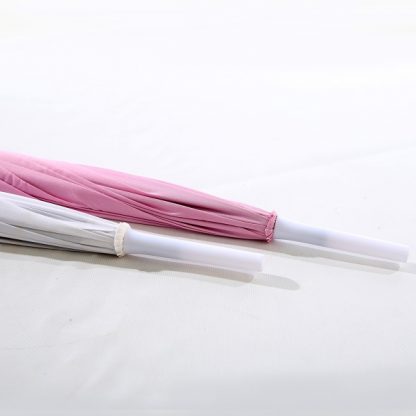 UMB0102 - 24" Pongee Lace Shaped Umbrella with Leather Handle