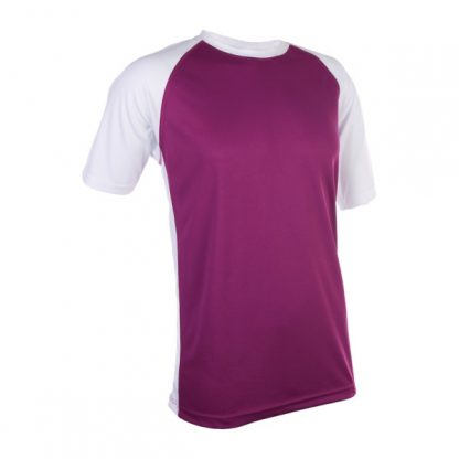 APP0093 Quick Dry Raglan T-shirt - Dark Purple/White