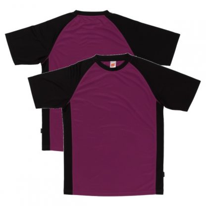 APP0093 Quick Dry Raglan T-shirt - Dark Purple/Black