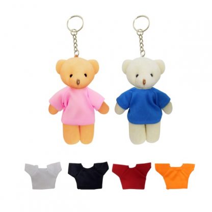 KEY0133 Keychain Teddy Bear with tee - 13cm Height