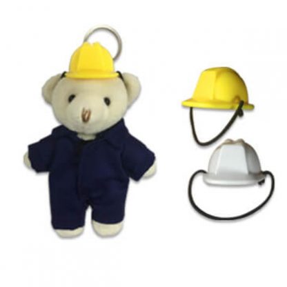 KEY0134 Mini Construction Helmet for Keychain Bear