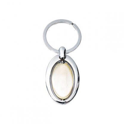 KEY0130 Oval Spinning Keychain