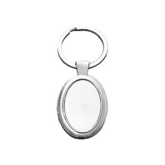 KEY0137 Oval Shape Metal Keychain