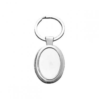 KEY0137 Oval Shape Metal Keychain