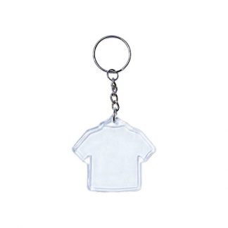 KEY0143 Acrylic Tee Shape Metal Keychain