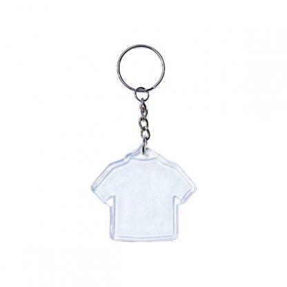 KEY0143 Acrylic Tee Shape Metal Keychain