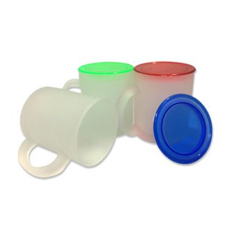 MGS0067 Frosty Glass Mug with Coloured Cover