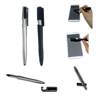 PEN0522 - 5 in 1 Pen with Highlighter Screen Cleaner Mobile Holder & Stylus