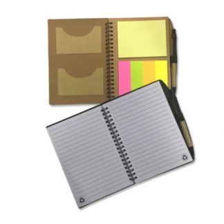 STA0486 A5 Recycle Notebook with Post-it Namecard Slot and Pen
