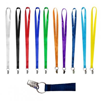 STA0693 - 20mm Nylon Lanyard with Metal Clip