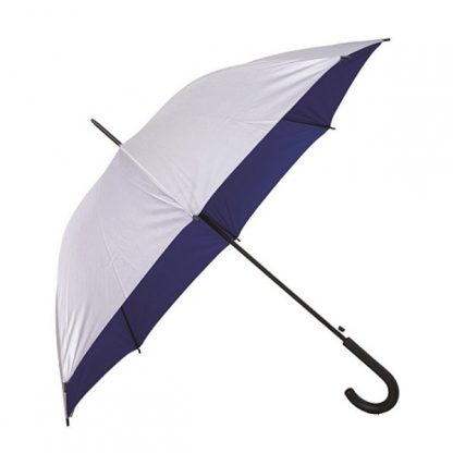 UMB0104 - 24" Silver Coated Umbrella with Crook Handle - Royal Blue