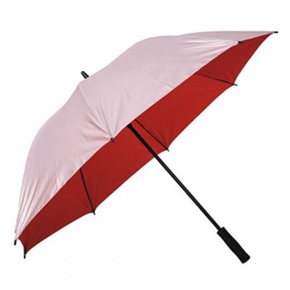 UMB0105 - 30" Silver Coated Umbrella with Straight Handle - Red