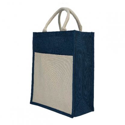 BG1037 Jute Bag with Front Pocket – Portrait