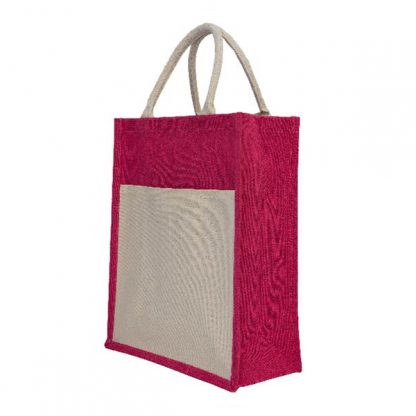 BG1037 Jute Bag with Front Pocket – Portrait