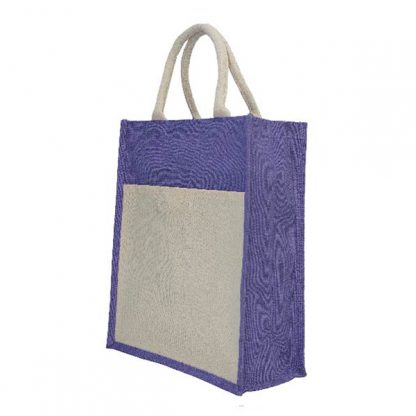 BG1037 Jute Bag with Front Pocket – Portrait