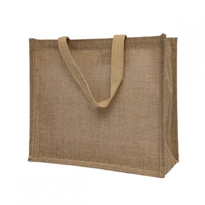 BG1038 Coloured Sided and Handle Jute Bag