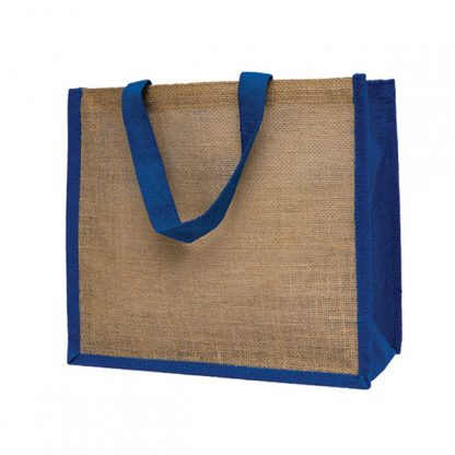 BG1038 Coloured Sided and Handle Jute Bag