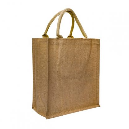 BG1039 Coloured Sided and Handle Jute Bag – Portrait