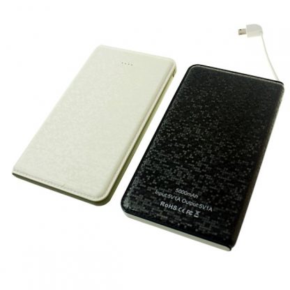 IT0462 Slim Powerbank with Built-in Micro USB Cable - 5000mAh