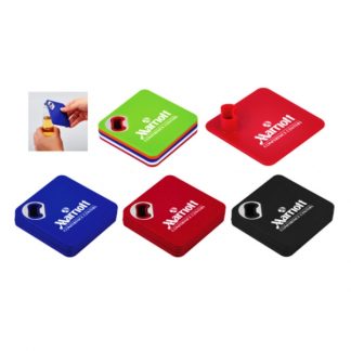 LSP0671 - 4pcs Coaster Set with Bottle Opener