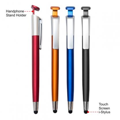 PEN0653 Ball Pen with i-Stylus & Handphone Stand Holder
