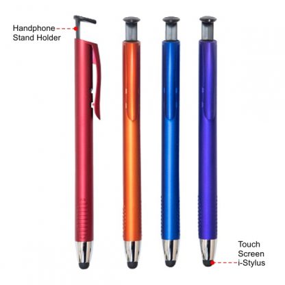 PEN0654 Ball Pen with i-Stylus & Handphone Stand Holder