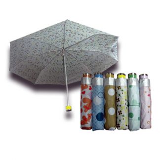 UMB0088 Silver Coated Printed Foldable Umbrella