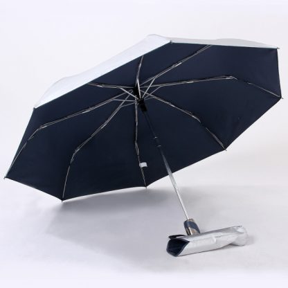 UMB0130 Auto Open and Close Coloured Handle Foldable Umbrella