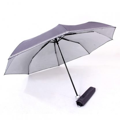 UMB0134 - UV Foldable Umbrella with Double Silver Lining Rims